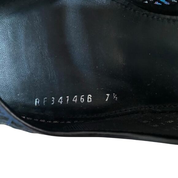 Salvatore Ferragamo Renita Mesh Black Suede Pump Heels Point Toe size 7.5 - Picture 10 of 10